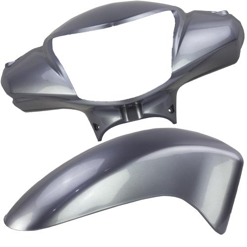 Kit Carenagem Frontal Biz 125 ES 2015 Prata Japy