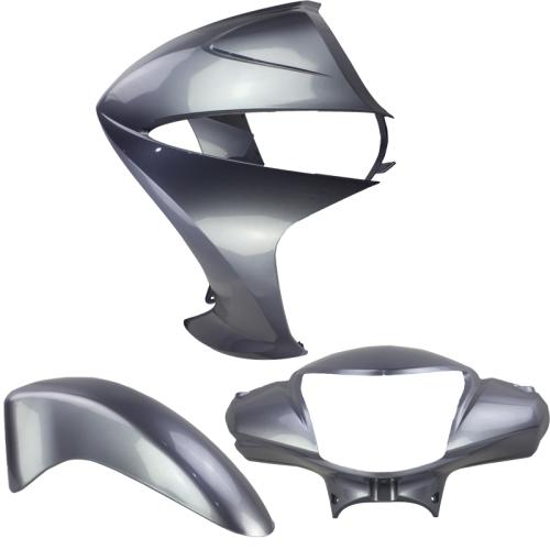 Kit Carenagem Frontal Biz 125 ES 2015 Prata Japy