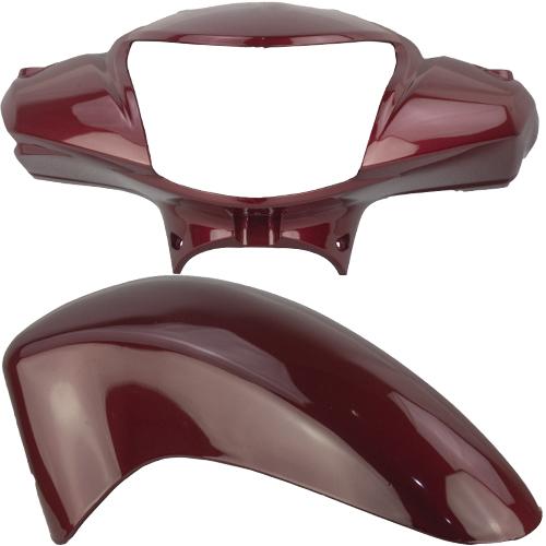 Kit Carenagem Frontal Biz 125 KS ES 2013 2014 2015 Vermelho Pimenta