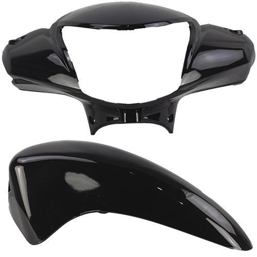 Kit Carenagem Frontal Biz 110 125 2011 a 2017 Preto