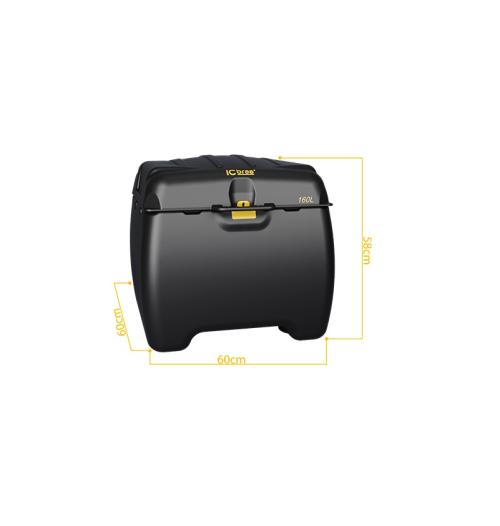 Bau para Moto 160 Litros ICBRAS Preto - Profissional